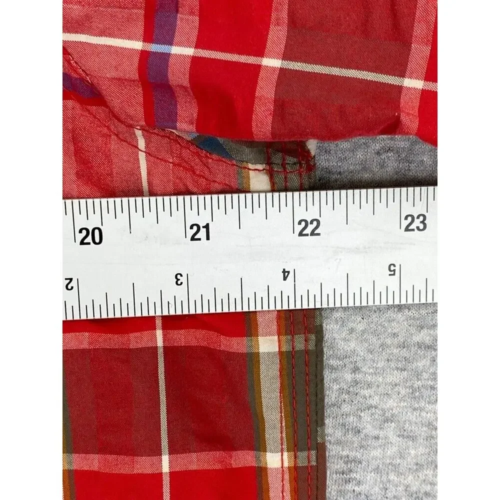 The North Face Shirt Mens Large Red Plaid Button Down Short Sleeve Outdoor Hike